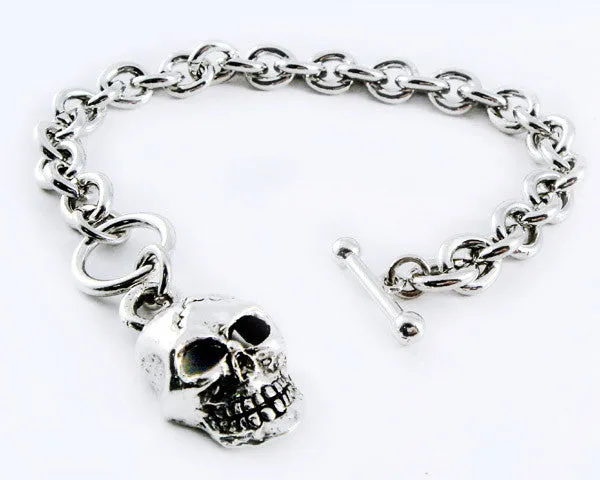 Teardrop Toggle Bracelet with Monster Skull