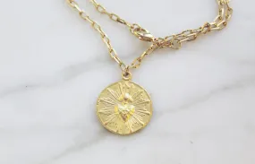 The Little Sacred Heart® Coin Paperclip Necklace