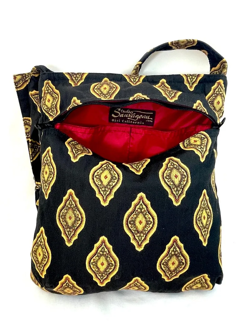 Urban Portfolio in Black and Gold Medallion Jacquard