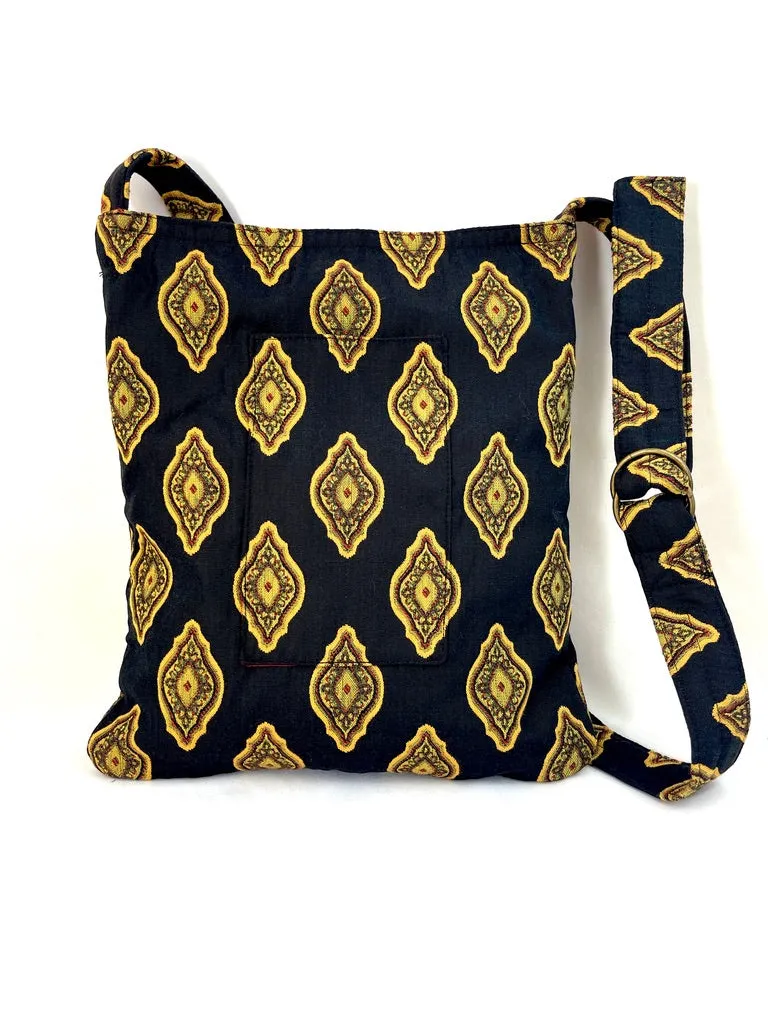 Urban Portfolio in Black and Gold Medallion Jacquard