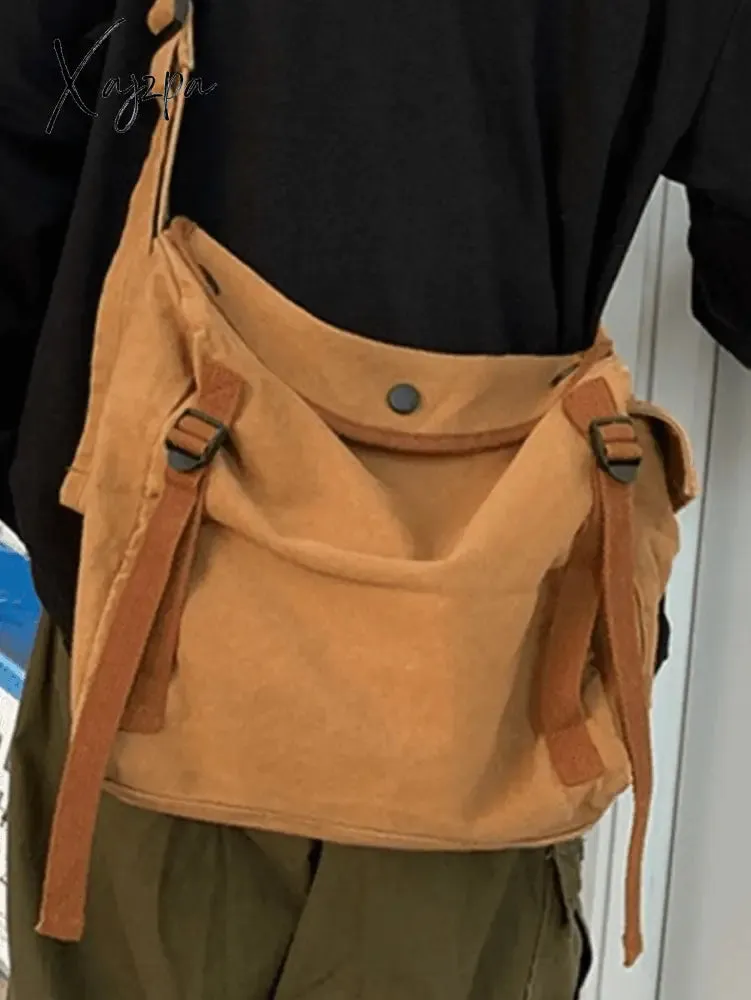 Vintage Large Capacity Crossbody Bag