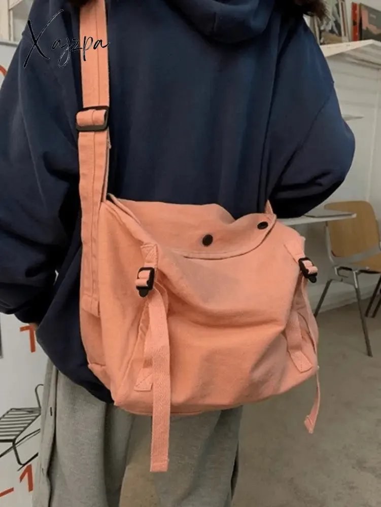 Vintage Large Capacity Crossbody Bag