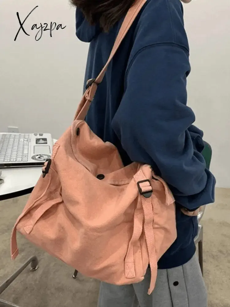 Vintage Large Capacity Crossbody Bag