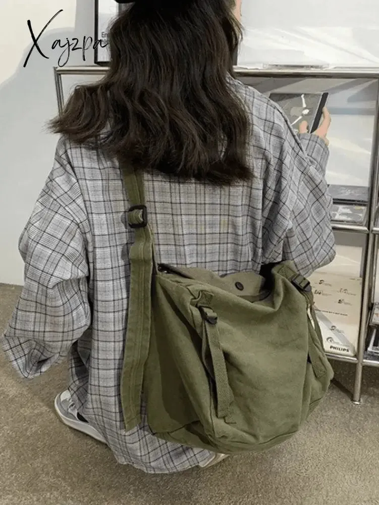 Vintage Large Capacity Crossbody Bag
