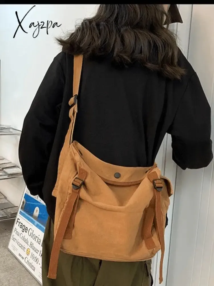 Vintage Large Capacity Crossbody Bag