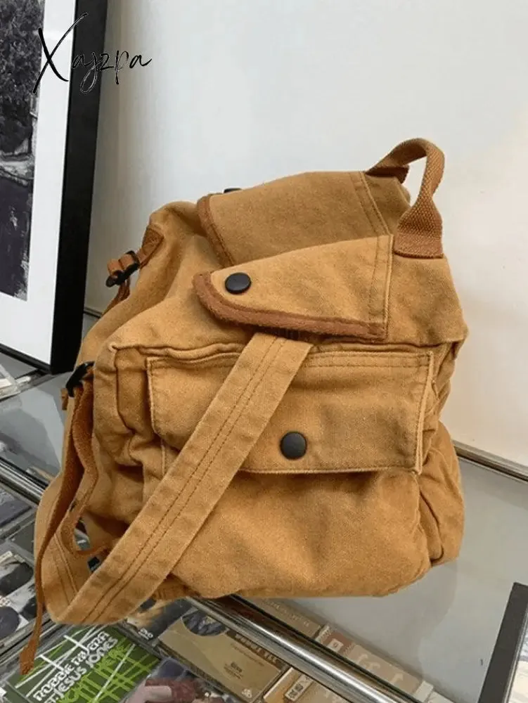 Vintage Large Capacity Crossbody Bag