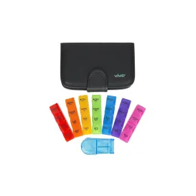 Vive Health Travel Pill Organizer - Black