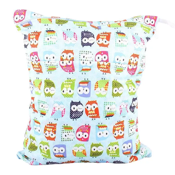 Waterproof Double Zipper Wet Dry Reusable Diaper Bag