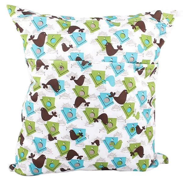 Waterproof Double Zipper Wet Dry Reusable Diaper Bag