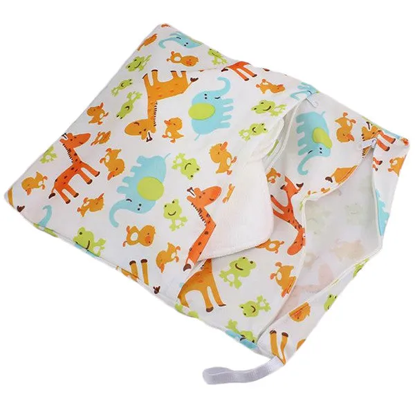 Waterproof Double Zipper Wet Dry Reusable Diaper Bag