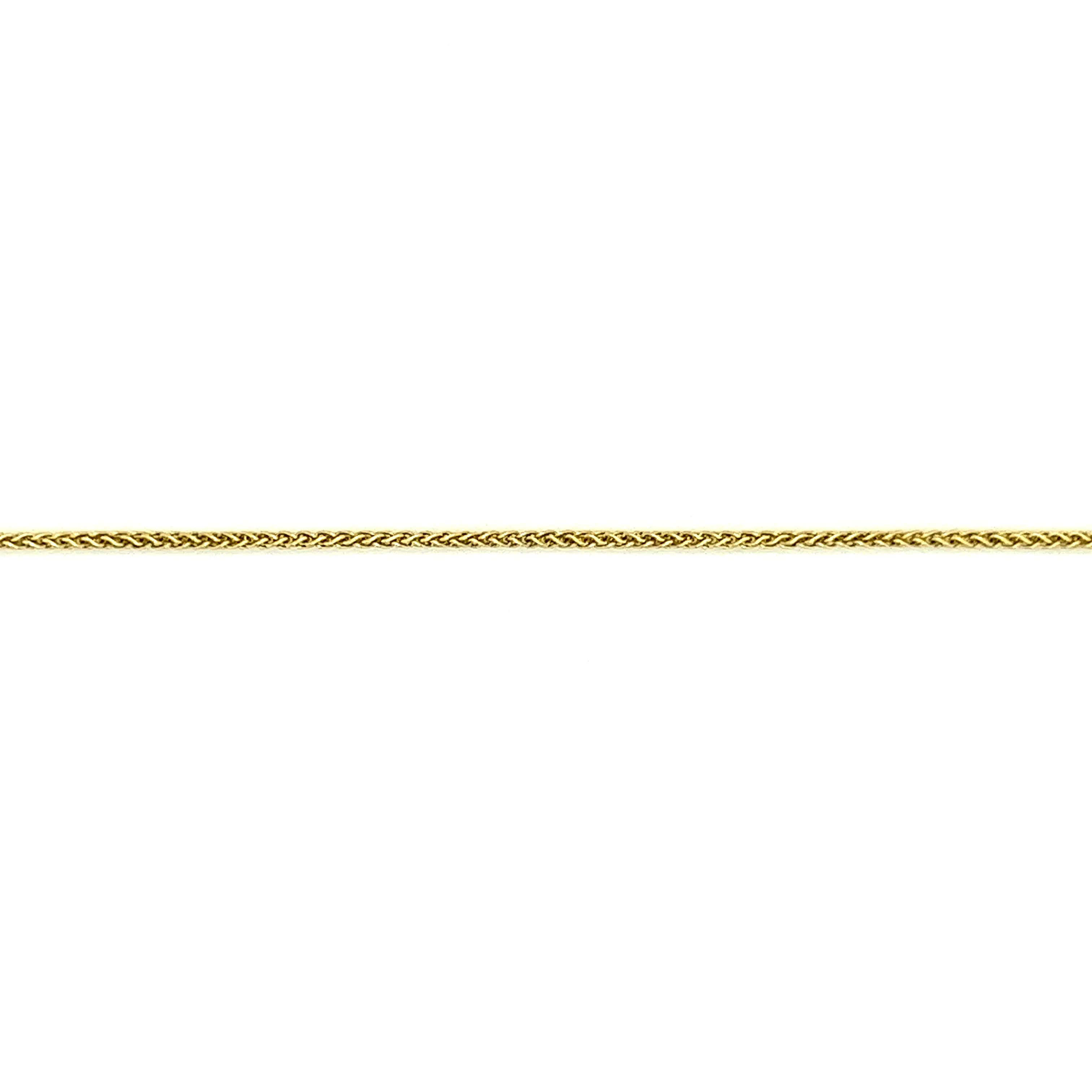 Wheat Chain 1.0mm with 16in Length in 10K Yellow Gold