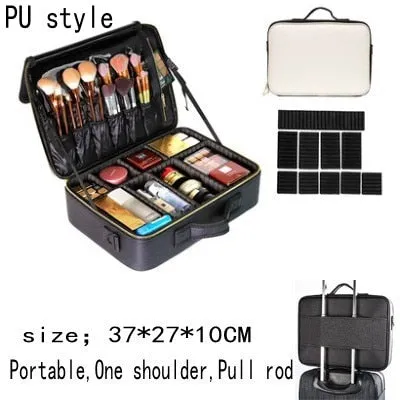 Women High Quality Professional Makeup Organizer Bolso Mujer Cosmetic Case